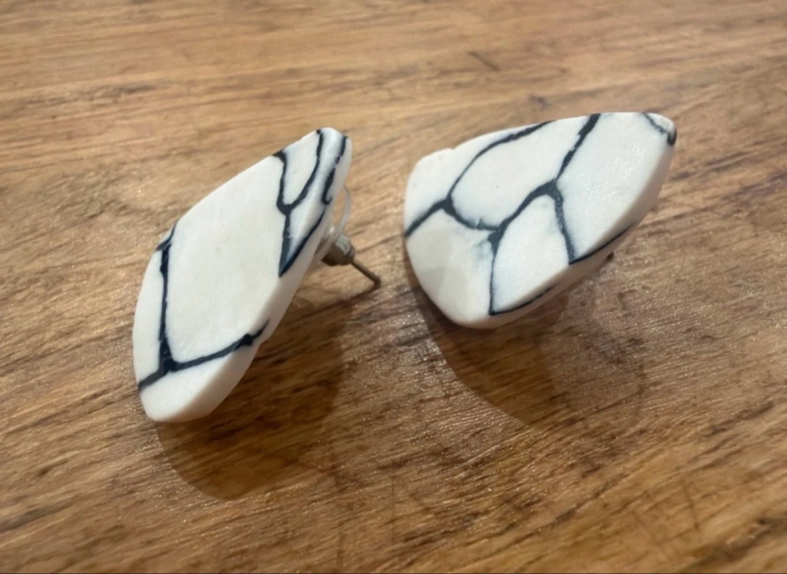 Handcrafted Nerikomi porcelain earrings – photo 2